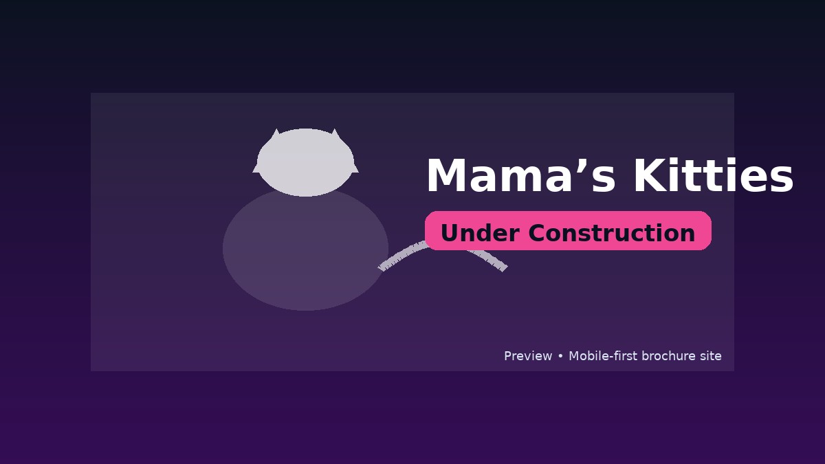 Mama's Kitties mockup